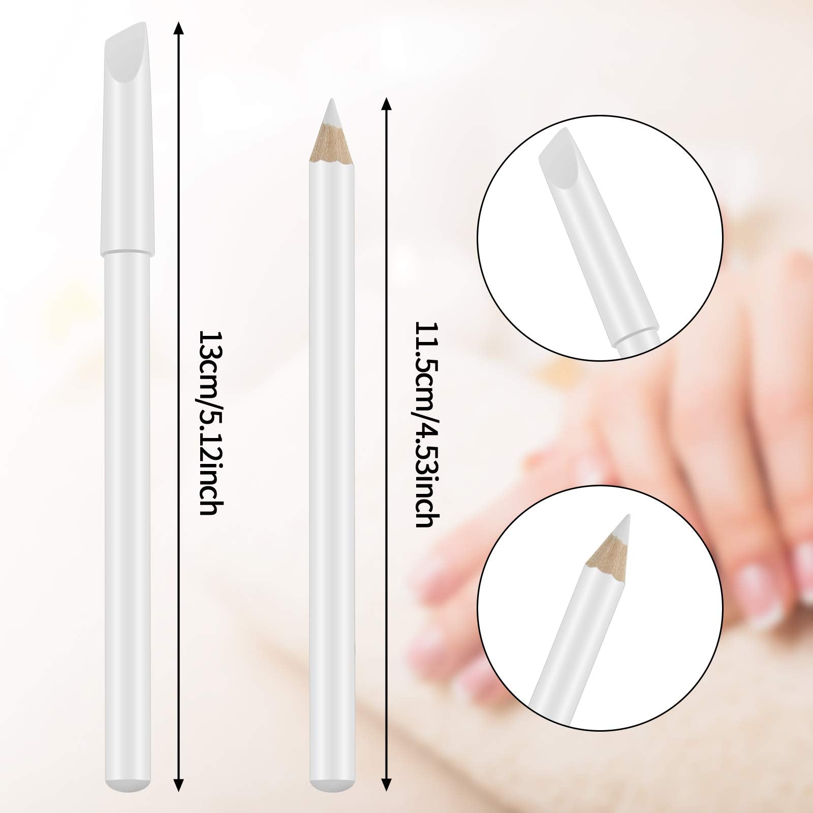 Maitys pointed cap used as a cuticle pusher for neater nail beds