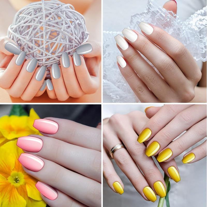 Maitys application step showing press-on use for quick manicure