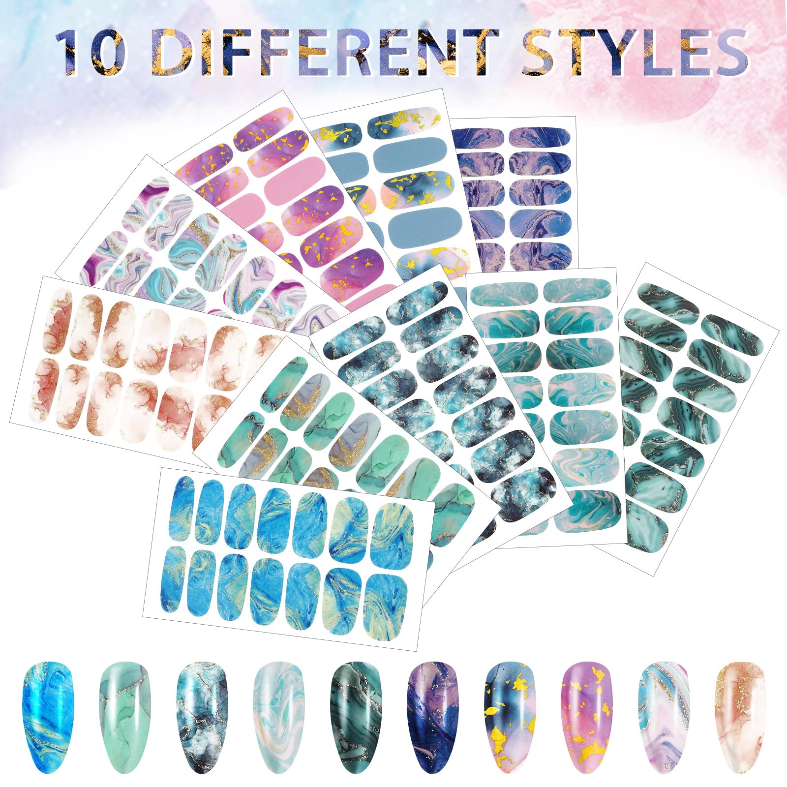 Maitys stickers on hand showing size options and neat finish