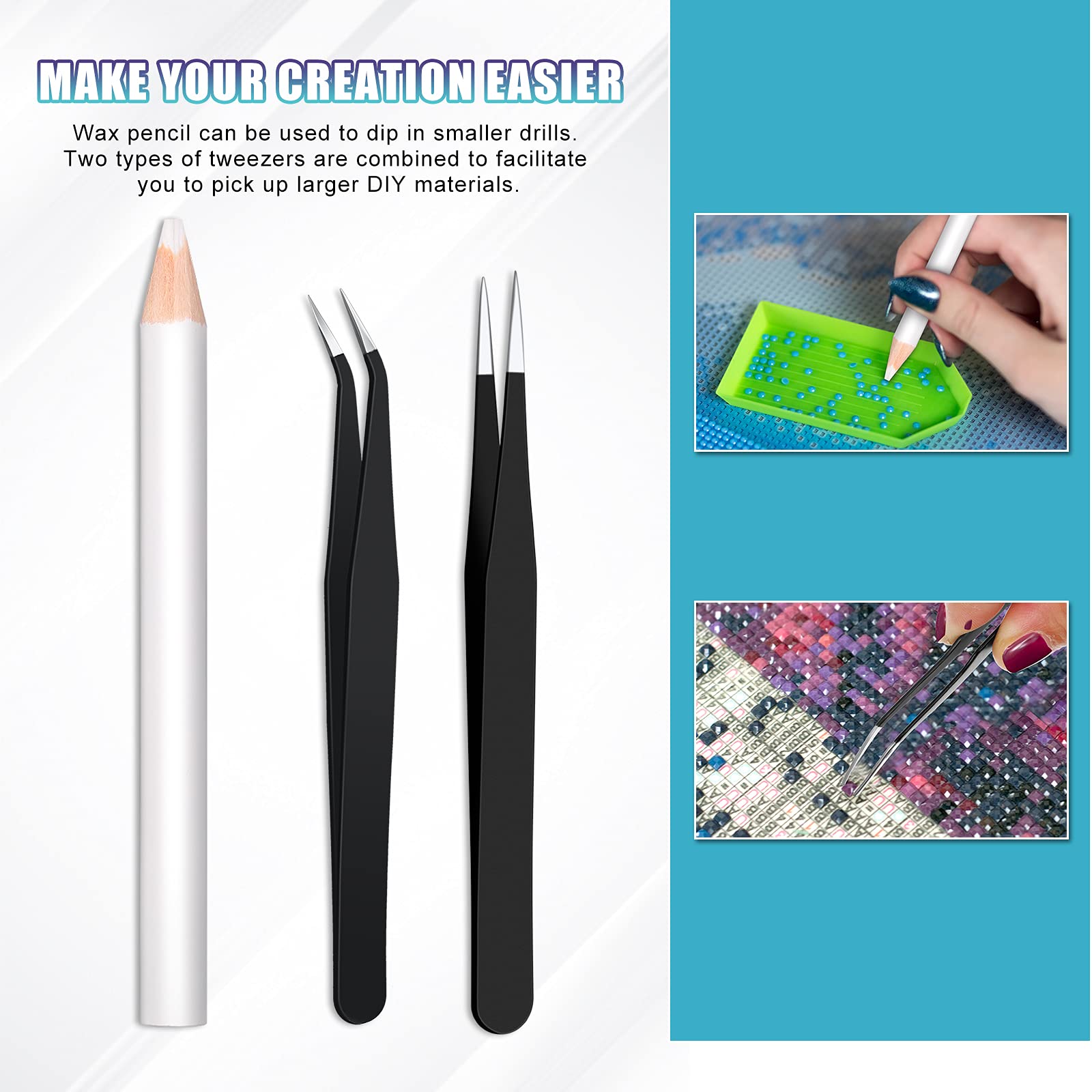 Maitys close-up of wax pencil tip highlighting precise pick-up control