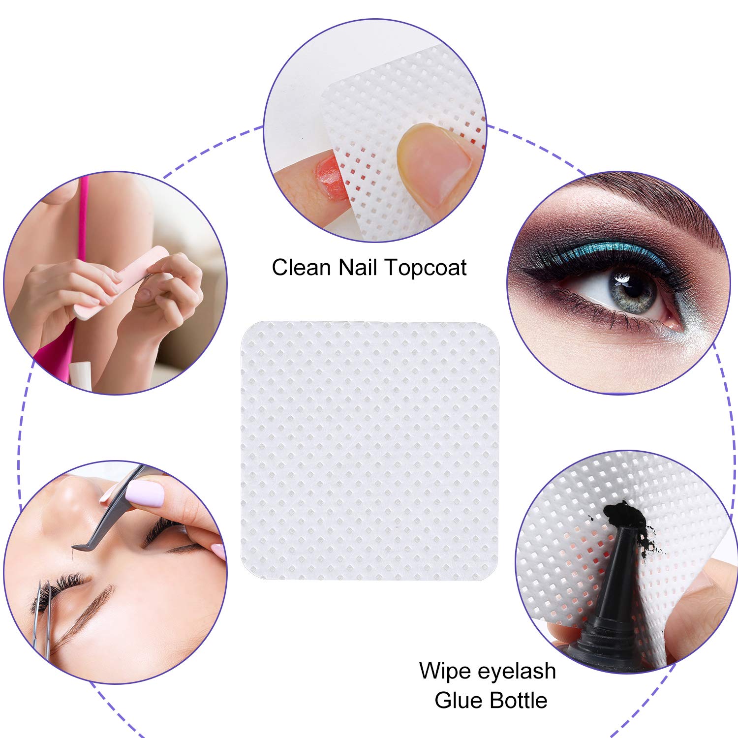 Maitys stacked wipes in clear plastic box keeping pads dust-free
