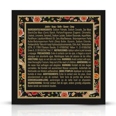 Maja soap displayed in a bathroom setting adding fragrance and decorative charm