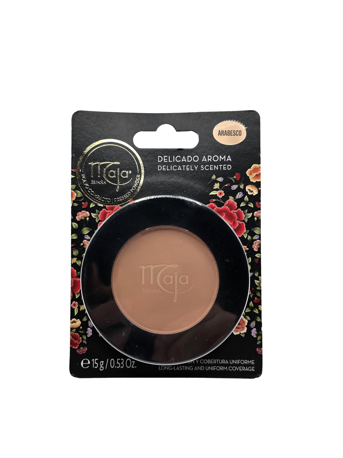 Maja compact front packaging Arabesco shade, portable and polished look