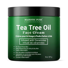 Majestic Pure jar front view showing clean moisturizer packaging and benefits