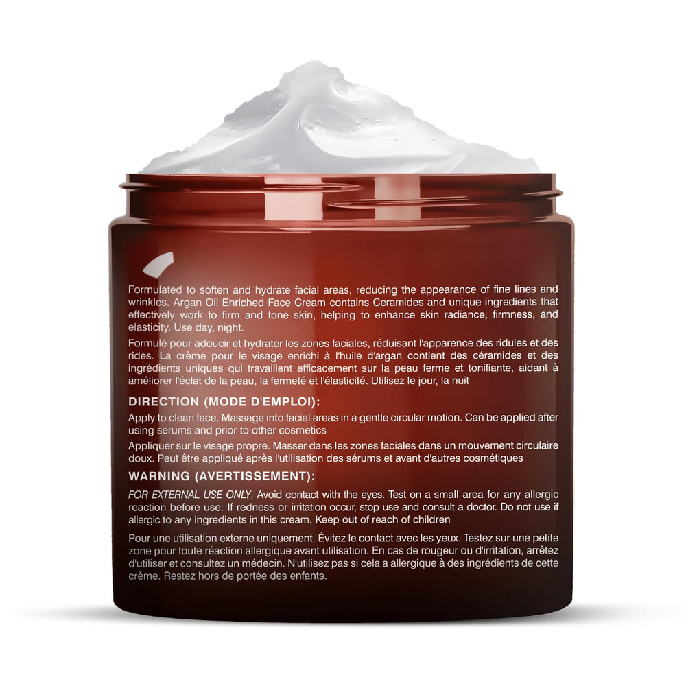 Majestic Pure open jar top view showing creamy formula for smooth skin