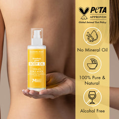 Majestic Pure applied to hand illustrating smooth skin and quick absorption
