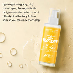Majestic Pure ingredients spread with grapeseed, jojoba, lemon for brightening