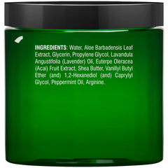 Majestic Pure ingredients: lavender, shea butter, peppermint for deep hydration