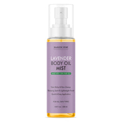 Majestic Pure front bottle view showing lavender oil mist and clear packaging benefit: instant recognition