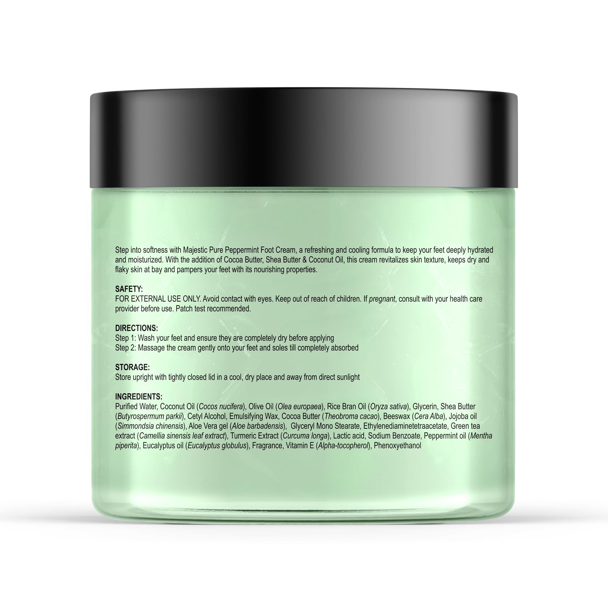 Majestic Pure open jar texture displays rich cream and quick-absorbing benefit for dry skin