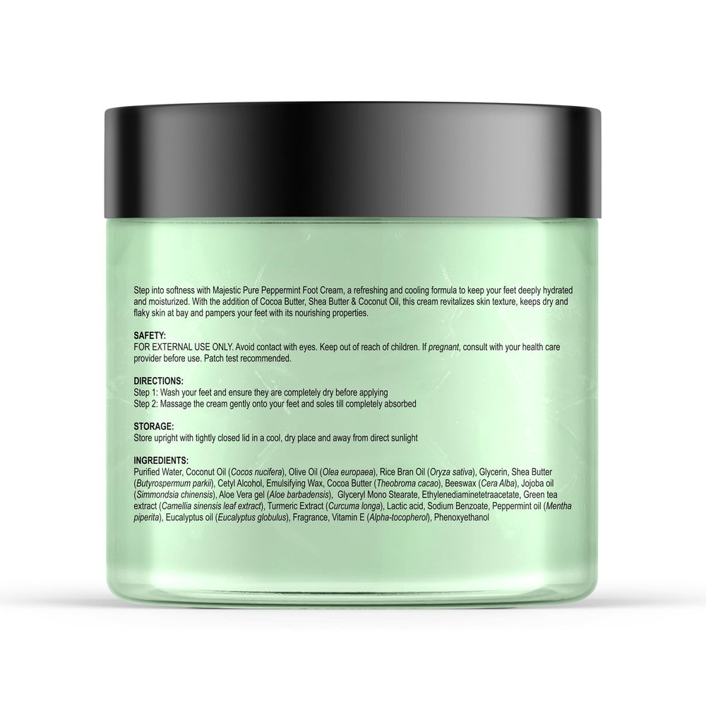 Majestic Pure open jar texture displays rich cream and quick-absorbing benefit for dry skin