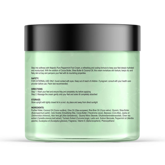 Majestic Pure open jar texture displays rich cream and quick-absorbing benefit for dry skin