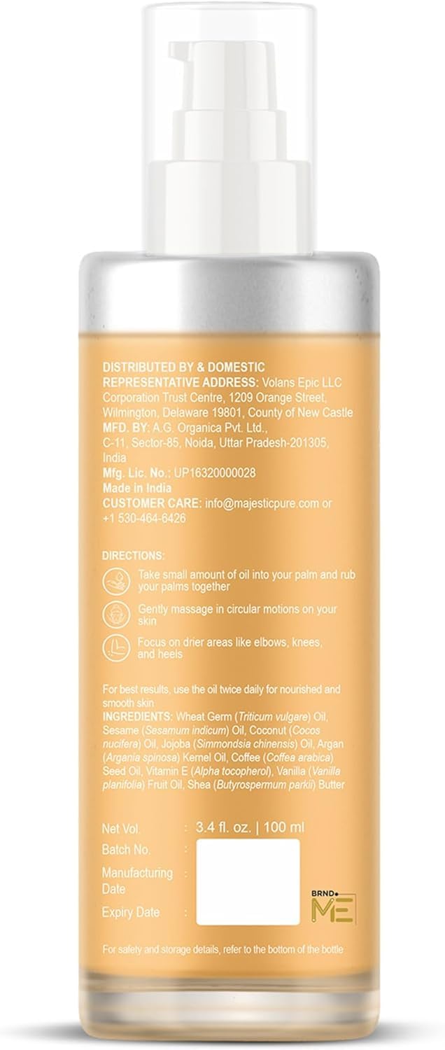 Majestic Pure texture droplet on skin showing quick absorption and silky finish