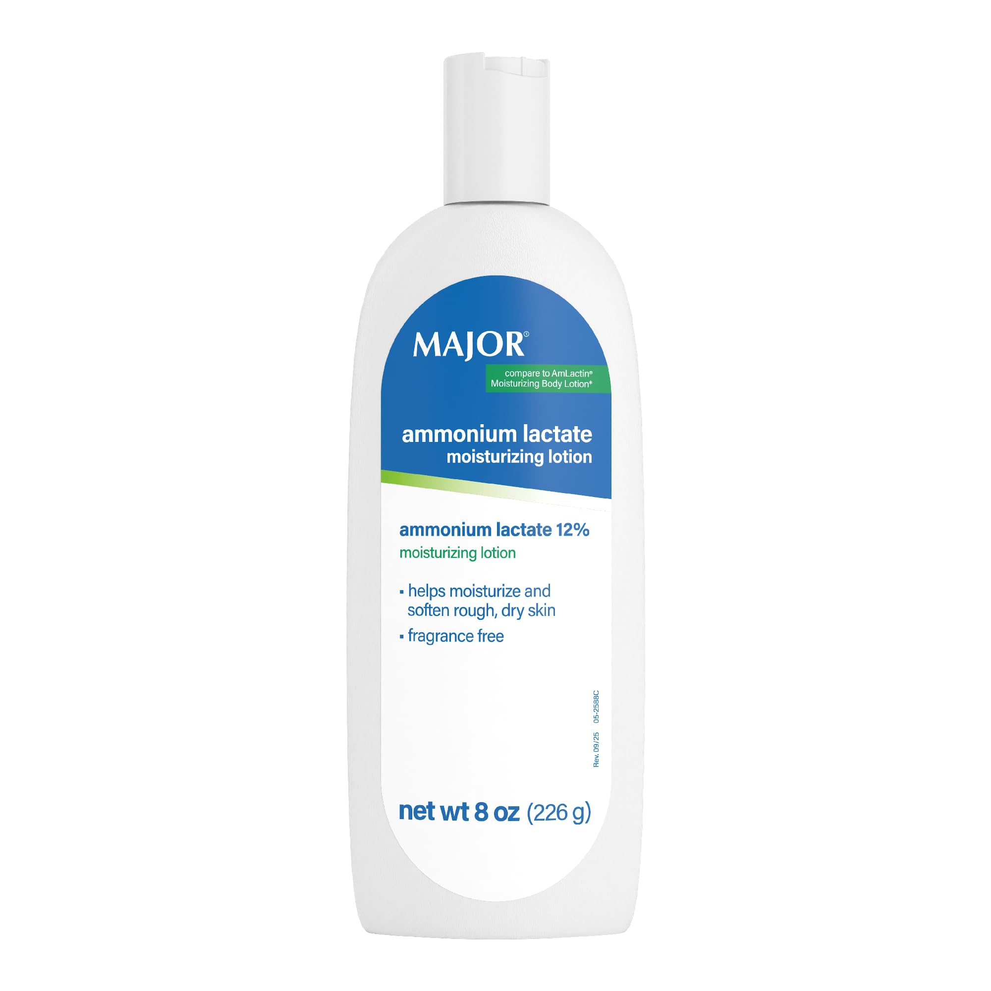 MAJOR front packaging of 12% ammonium lactate lotion showing label and size benefit