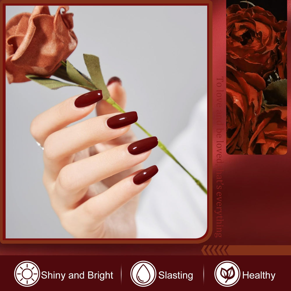 Major Dijit nail swatch on hand showing vibrant cherry color and salon shine