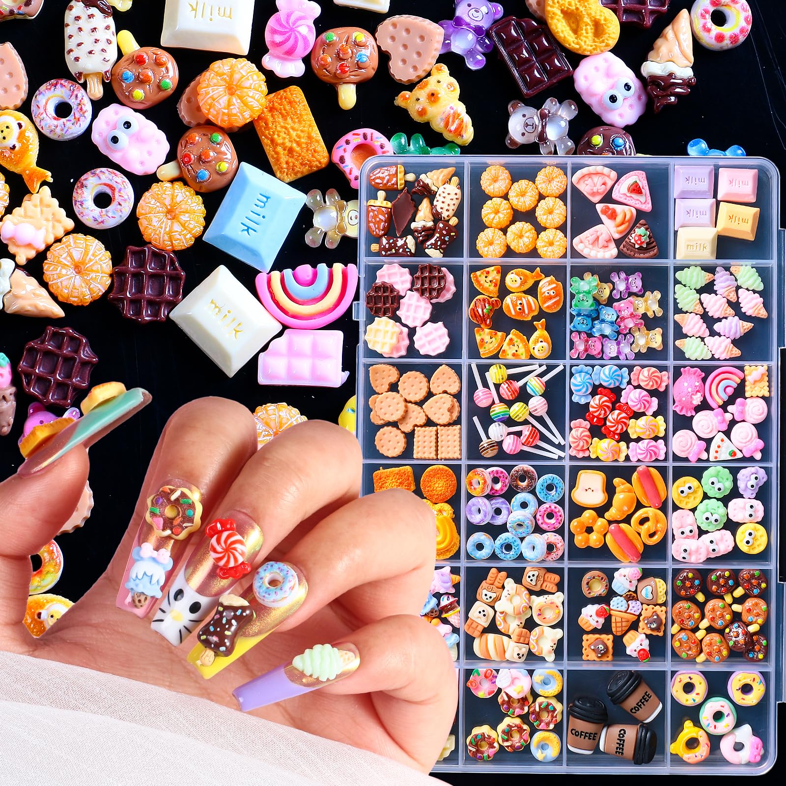 Major Dijit close-up of candy charm texture highlighting durable resin finish