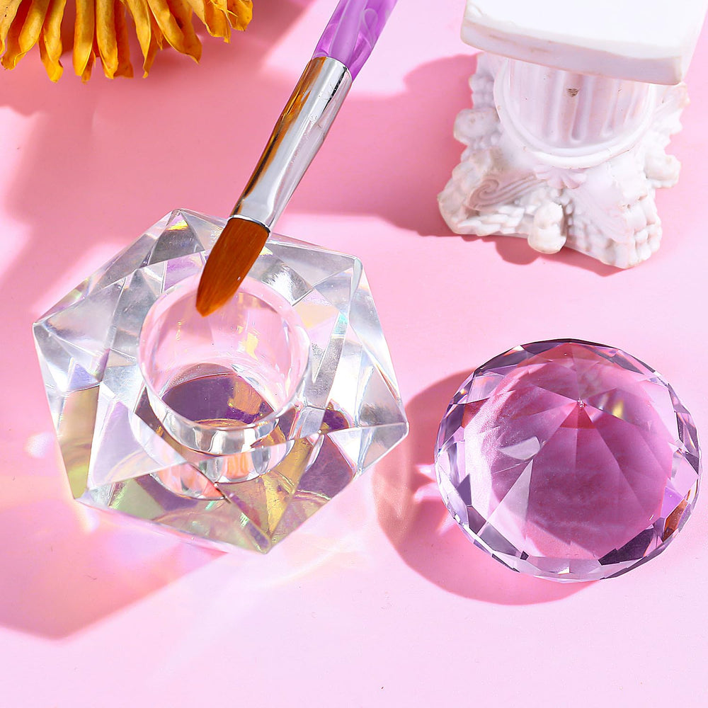 Major Dijit dish holding rhinestones and powder illustrating organized storage for small decorations