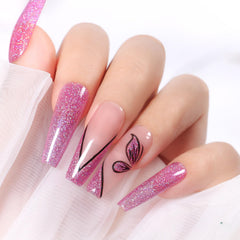 Major Dijit in-use manicure handshot showing vibrant violetred nails and even shine