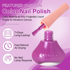 Major Dijit painted nails in magenta purple demonstrating glossy, even finish