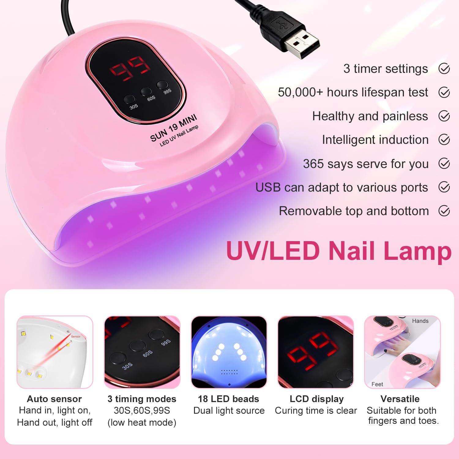 Major Dijit nail lamp curing a nail to speed topcoat drying and add shine