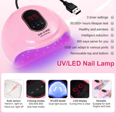 Major Dijit nail lamp curing a nail to speed topcoat drying and add shine