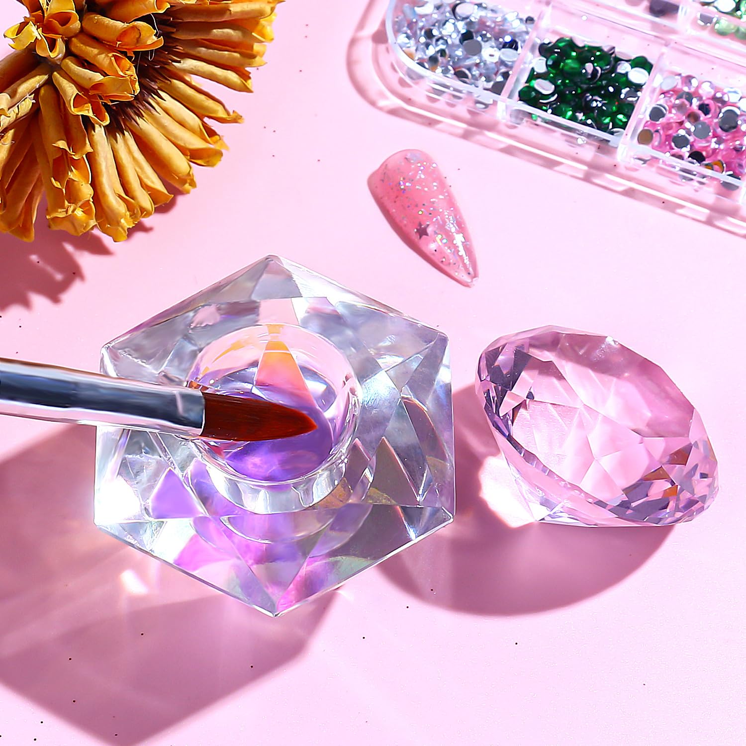 Major Dijit dish beside a coin to show compact size for salon portability and storage