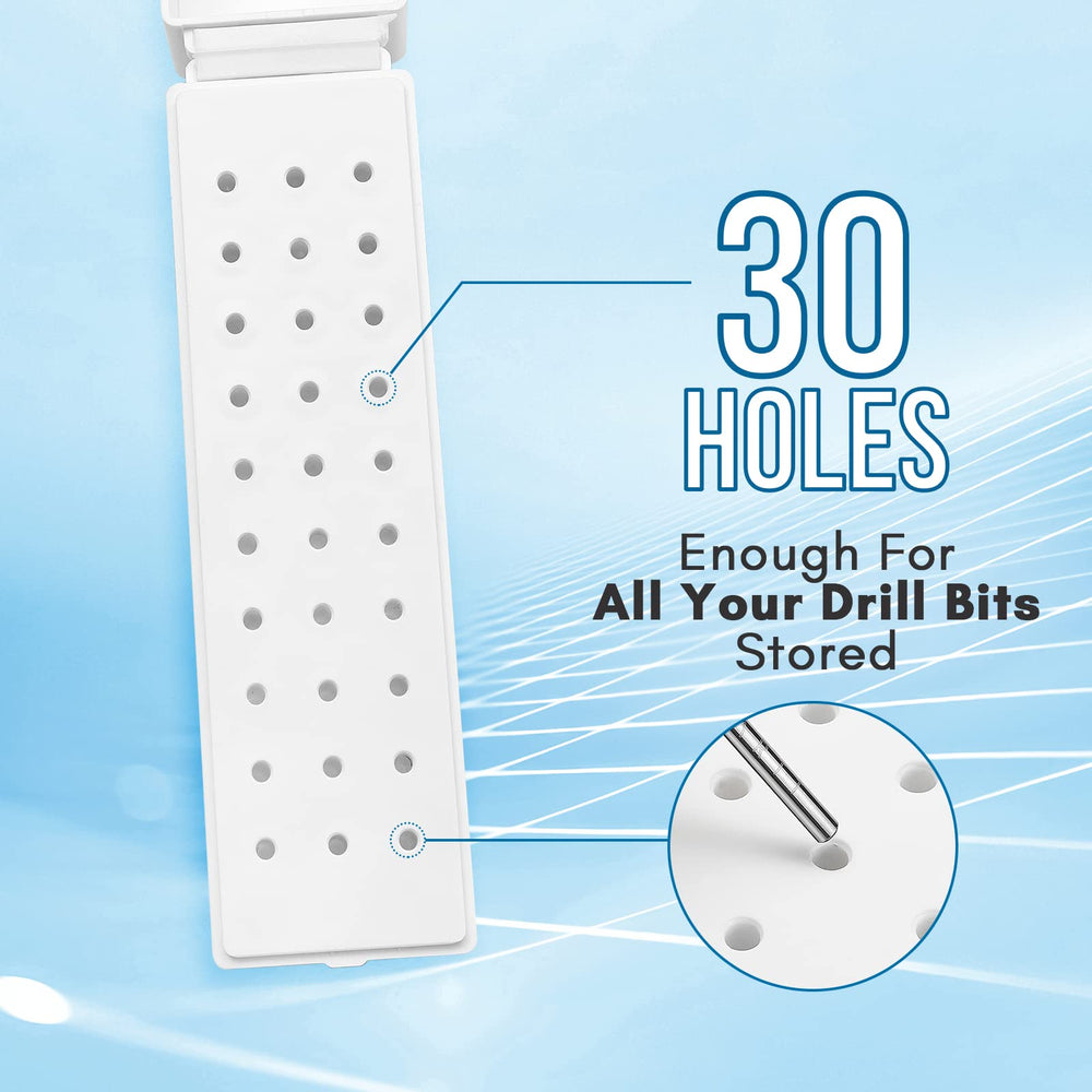 Makartt 30 holes top-down view showing organized bit storage at glance