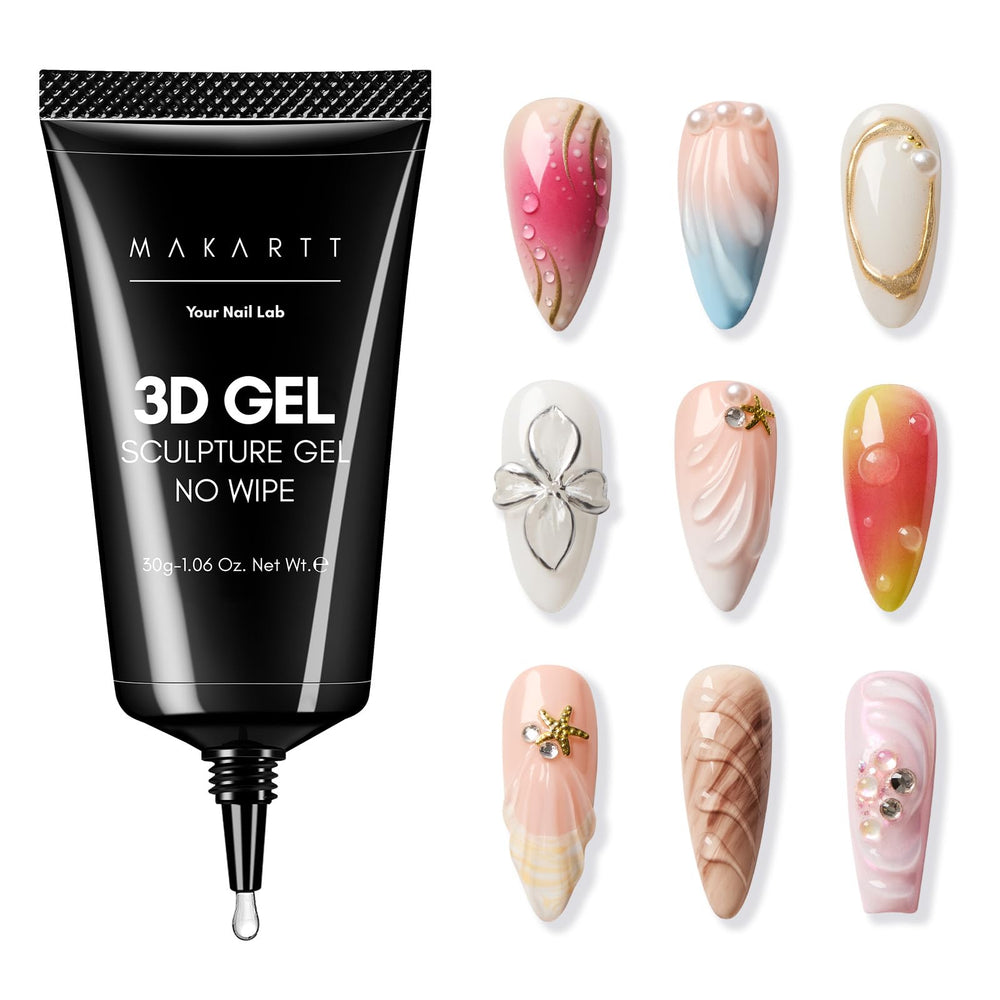 Makartt tube front view showing 30g capacity and clear sculpting gel benefit