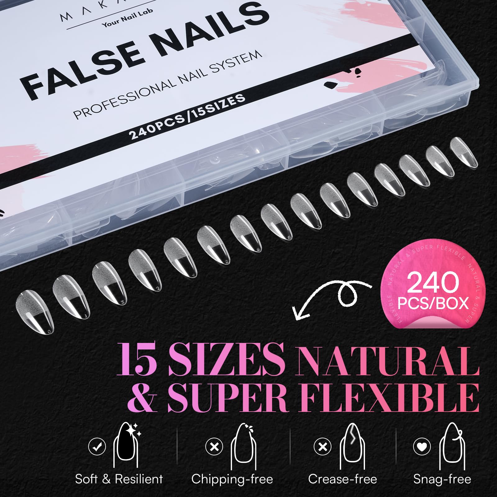 Makartt styled almond tips showcasing creative nail art possibilities