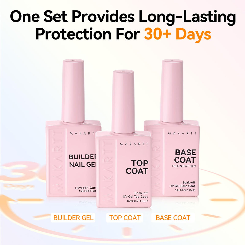 Makartt application on natural nail showing strengthened, even surface