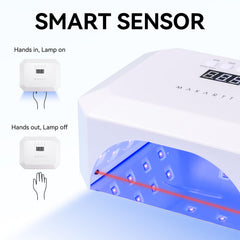 Makartt Aurora next to smartphone to show compact scale and portability benefit