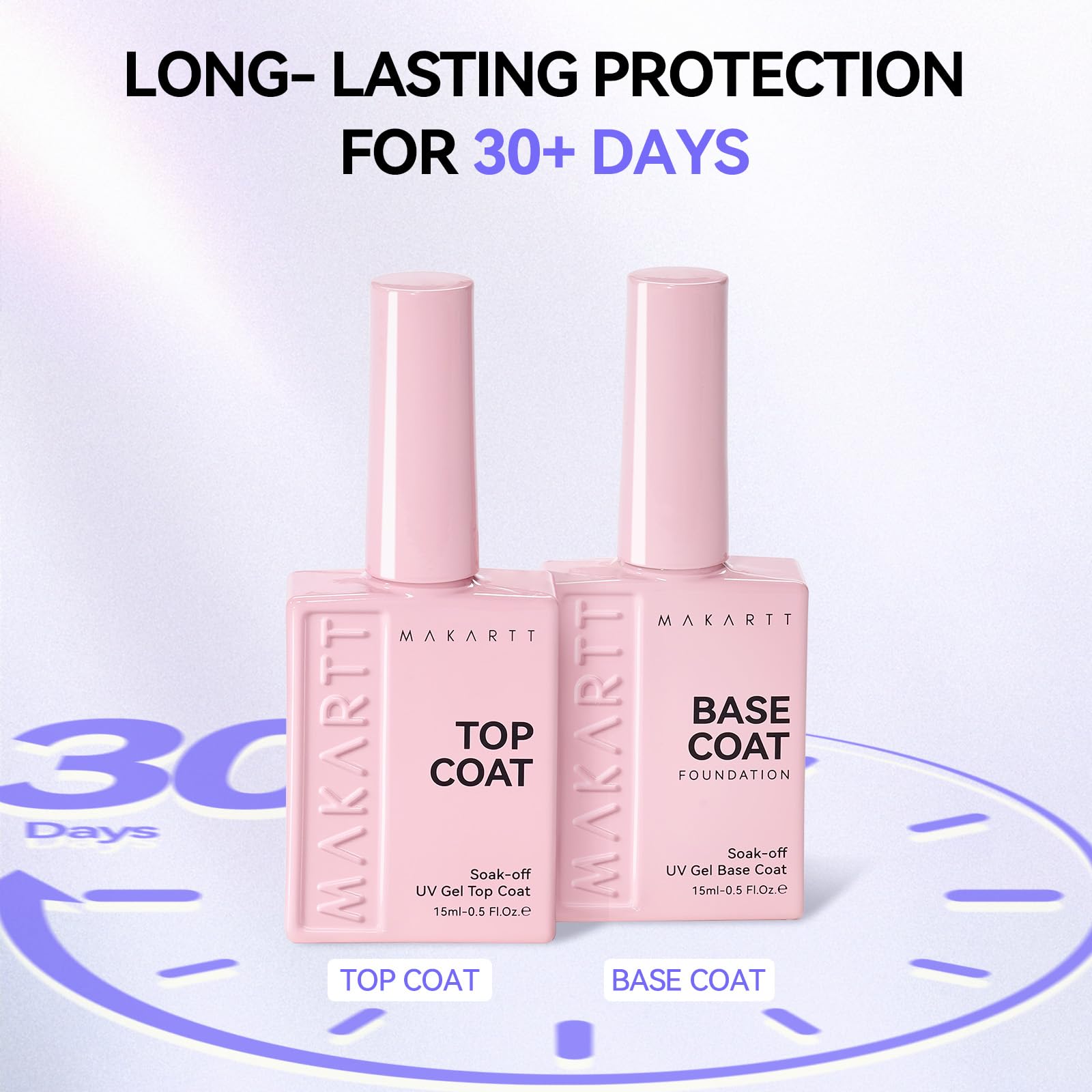 Makartt base coat being applied to nail to improve gel adhesion