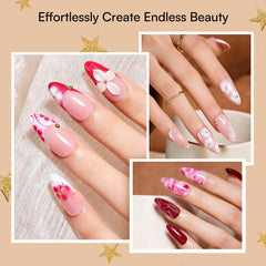 Makartt floral watercolor nail design showing delicate petal detail