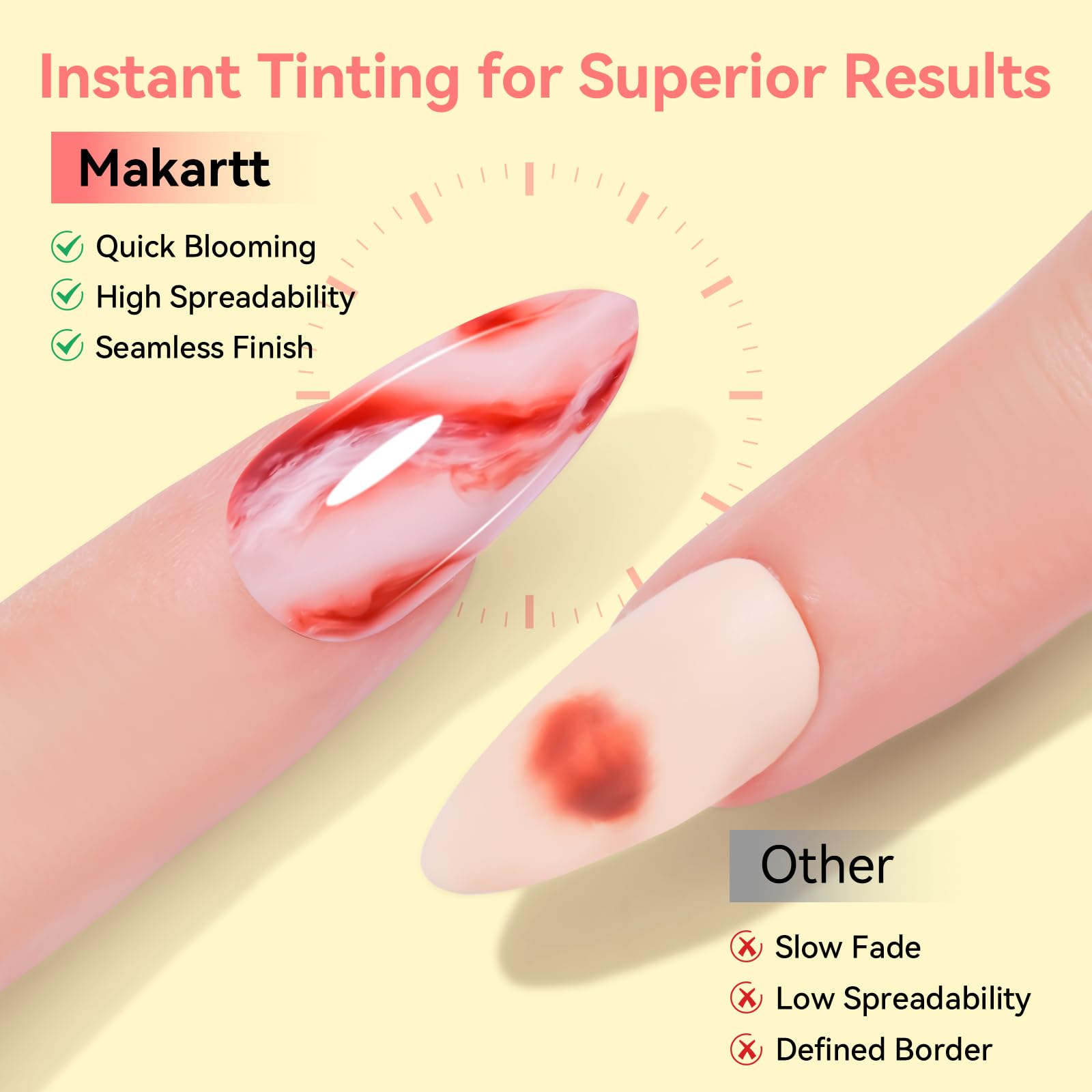 Makartt marble nail example showcasing flowing colors and eye-catching finish benefit