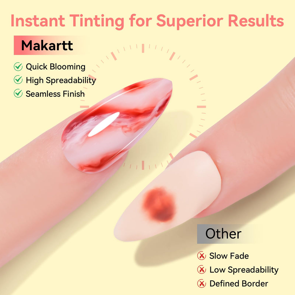 Makartt marble nail example showcasing flowing colors and eye-catching finish benefit