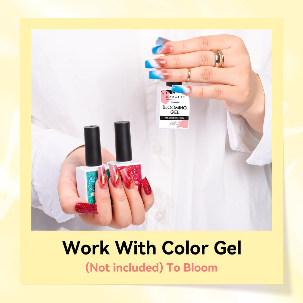 Makartt stylist applying blooming gel in salon demonstrating professional-friendly use benefit