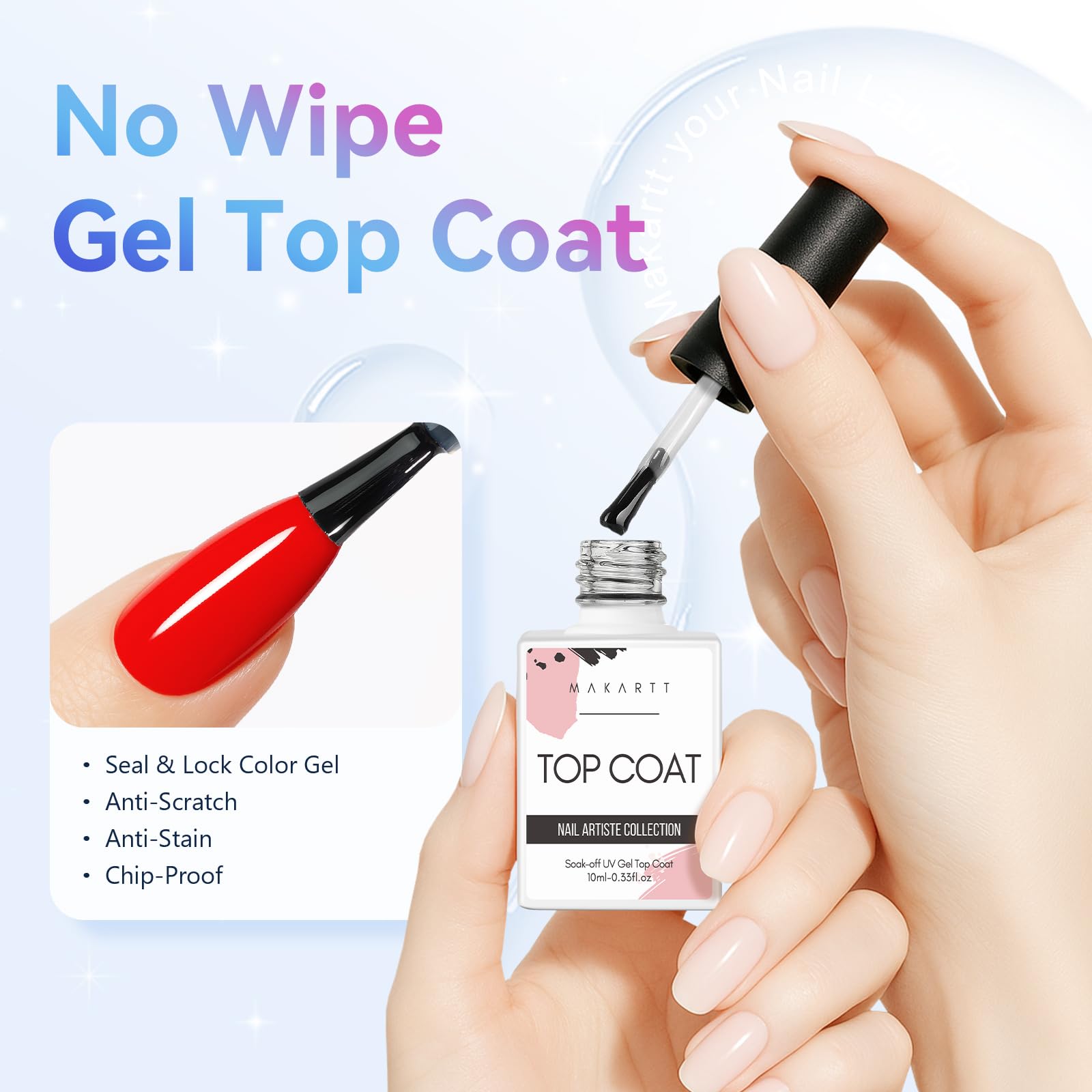 Makartt brush closeup demonstrating wide brush for smooth application
