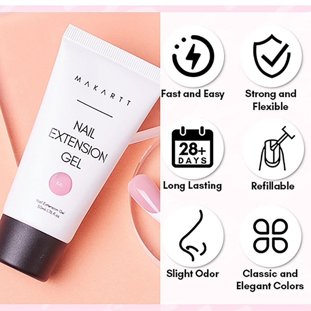 Makartt brush applying gel on nail to demonstrate easy sculpting control