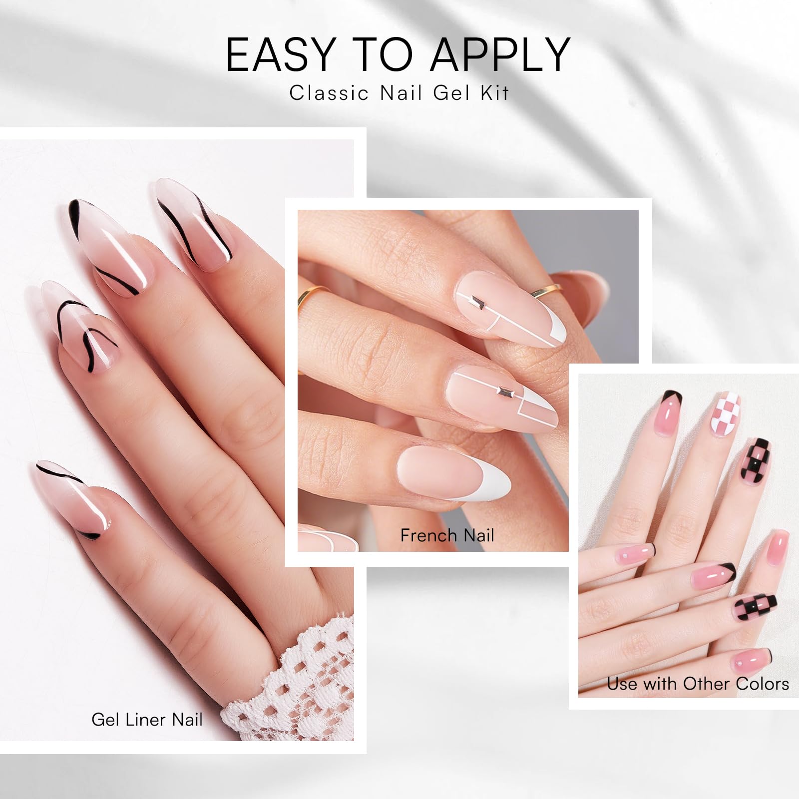 Makartt brush stroke of white gel on nail swatch showing full coverage and contrast