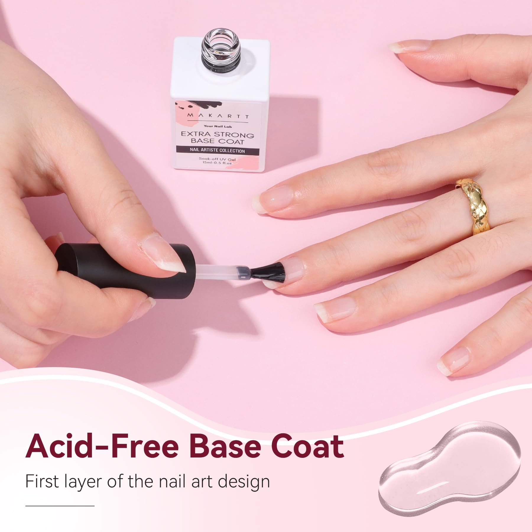 Makartt charm glue demo holding a rhinestone securely for neat nail art benefit