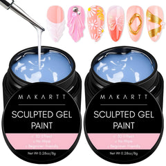 Makartt clear 3D gel front view showing packaging and easy application benefit