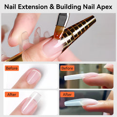 Makartt clear gel on brush applying to nail demonstrating controlled application benefit