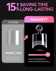 Makartt clear tips styled in French polish for elegant finish