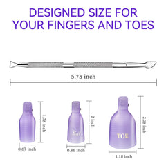 Makartt clips with a cotton pad prepared for acetone demonstrating easy setup