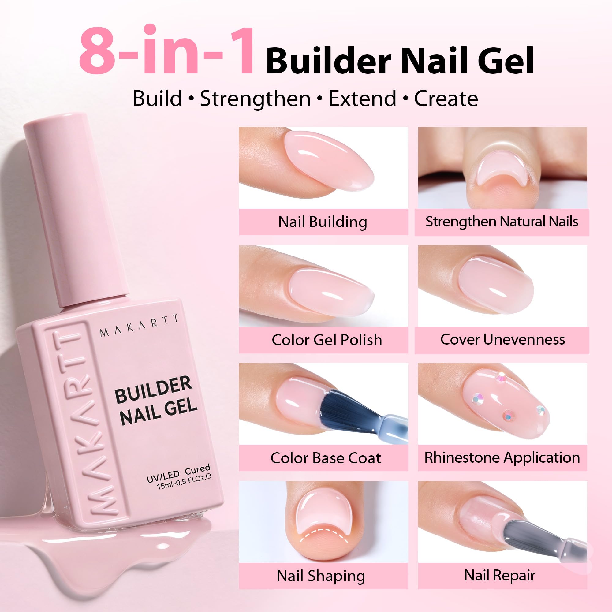 Makartt brush detail showing gel texture for easy shaping benefit