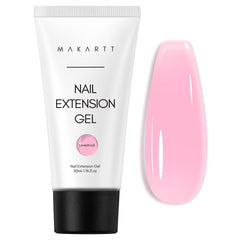 Makartt jar front showing coral pink gel and easy application benefits