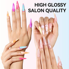 Makartt cured glossy nails displaying long-lasting shine benefit