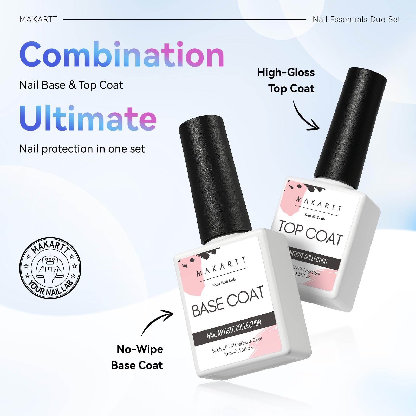 Makartt cured nail close-up showing long-lasting high-gloss benefit