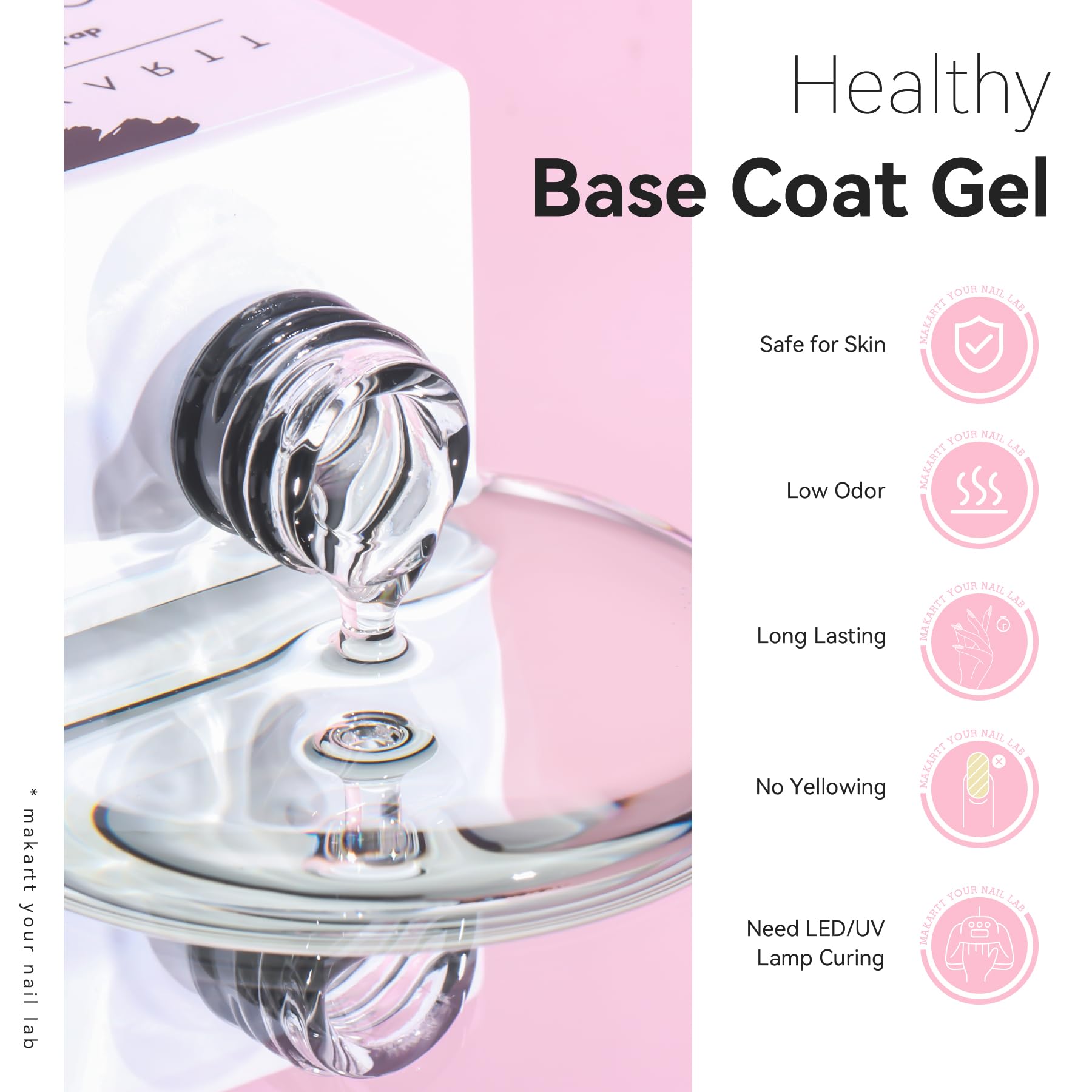 Makartt cured under LED lamp illustrating fast cure and durable foundation benefit