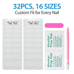 Makartt nail showcasing chrome layered on clear strip, customizable look